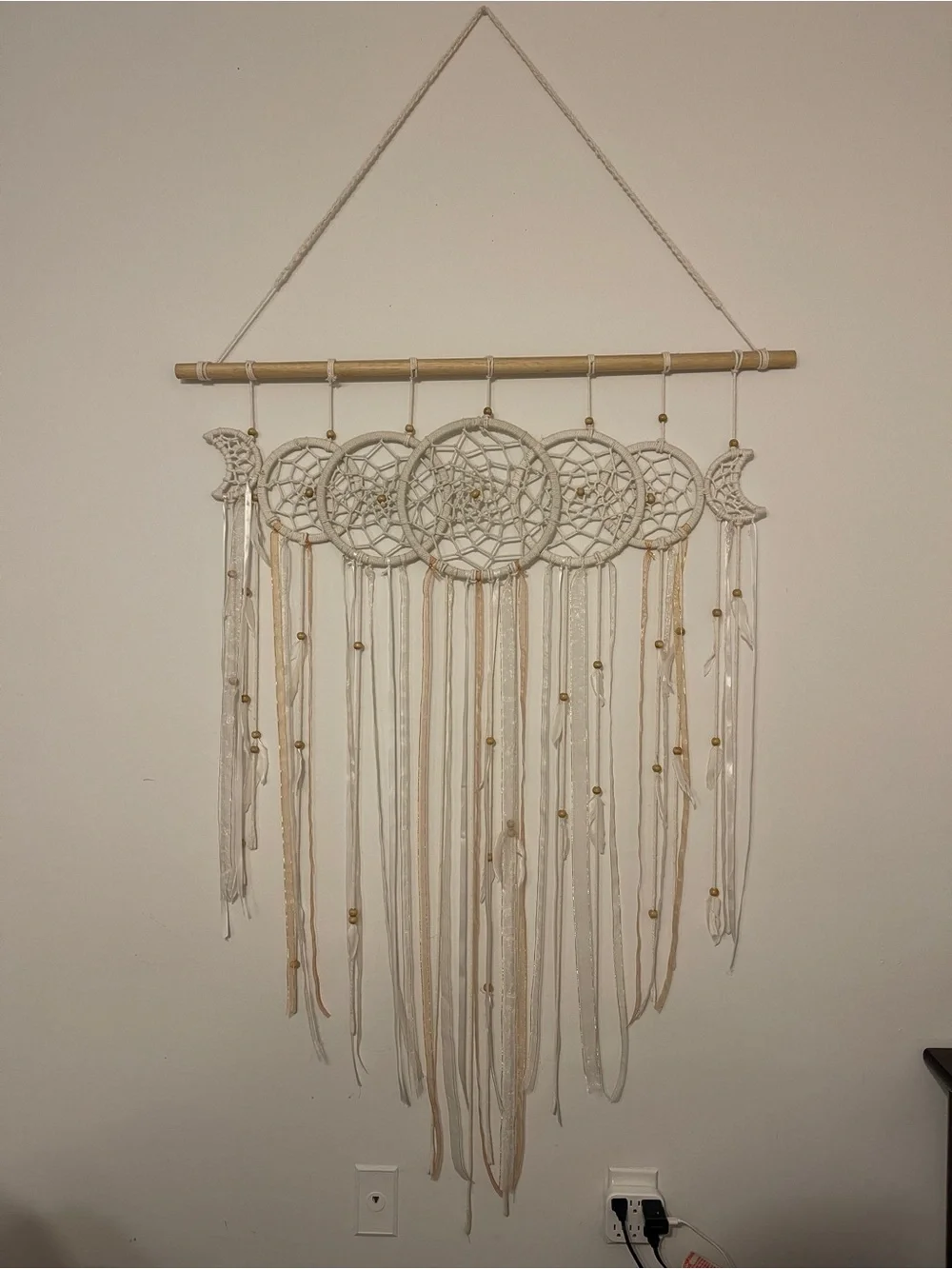 Boho Cream Dreamcatcher Wall Hanging